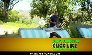 I cant tell anyone but my stepbrother is also my boyfriend - Family Strokes!