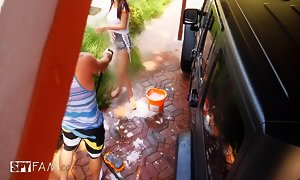 Stepbro bangs masturbating stepsister Ashley Anderson